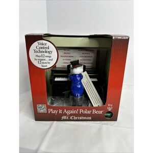 Mr. Christmas Play it Again Polar Bear Voice and Motion Activated NOS  2013